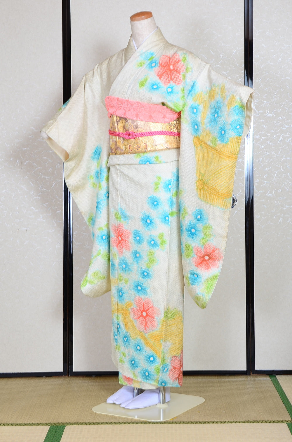 Long-sleeved kimono 6 items set / Furisode / FK#1-434