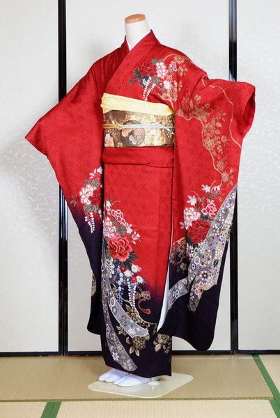 Long-sleeved kimono 6 items set / Furisode / FK#1-577