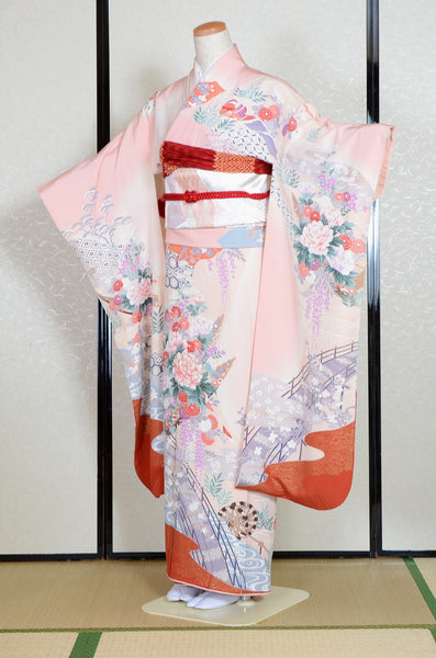 Long-sleeved kimono 6 items set / Furisode / FK#1-742