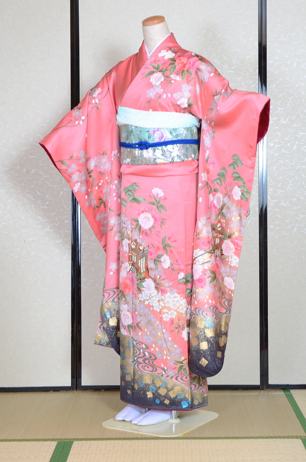 Long-sleeved kimono 6 items set / Furisode / FK#1-428