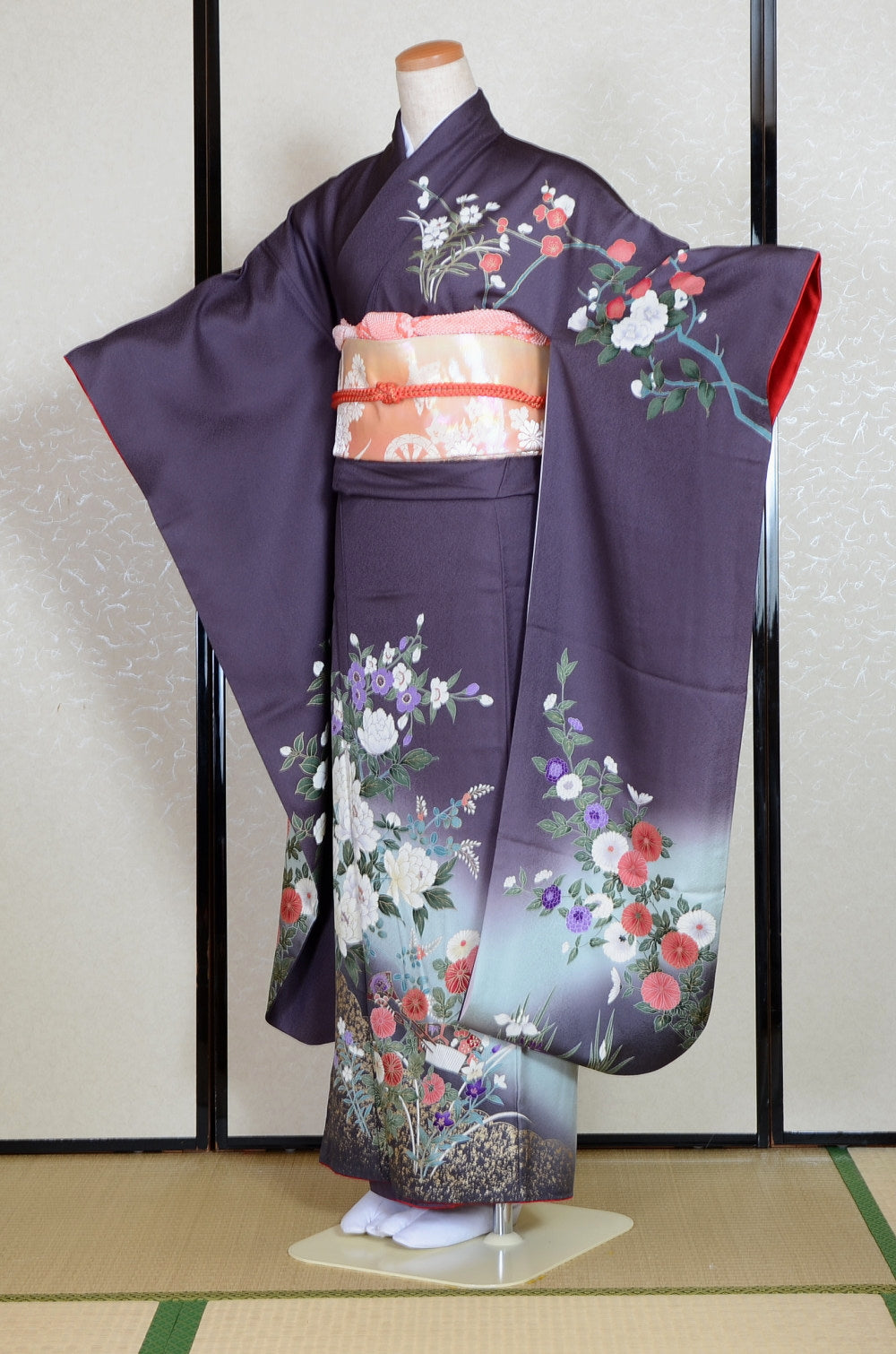 Long-sleeved kimono 6 items set / Furisode / FK#1-760