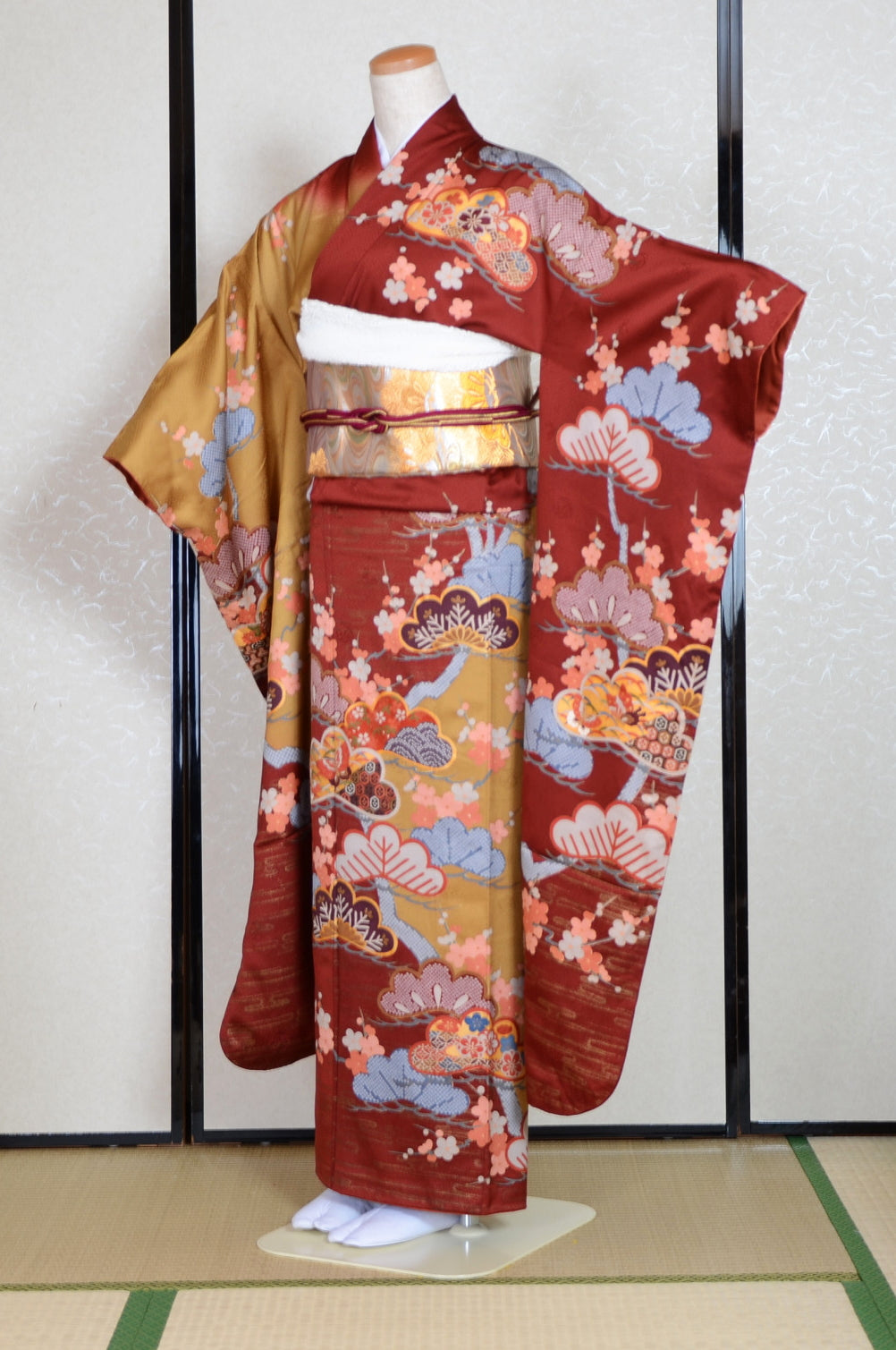 Long-sleeved kimono 6 items set / Furisode / FK#1-569