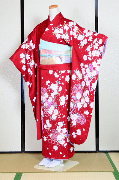 Long-sleeved kimono 6 items set / Furisode / FK#1-666