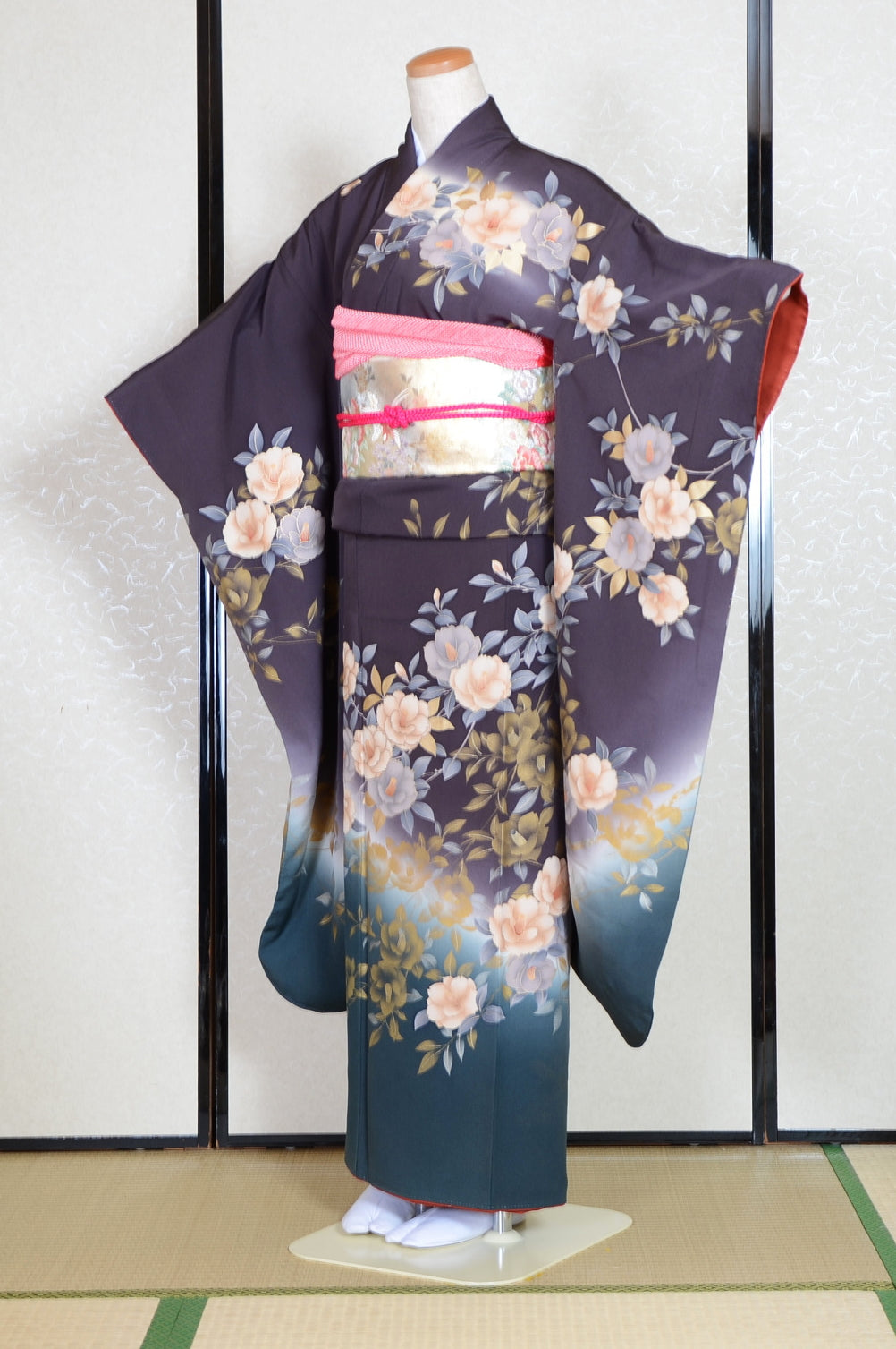 Long-sleeved kimono 6 items set / Furisode / FK#1-575