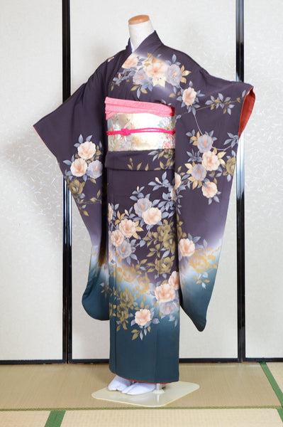 Long-sleeved kimono 6 items set / Furisode / FK#1-575