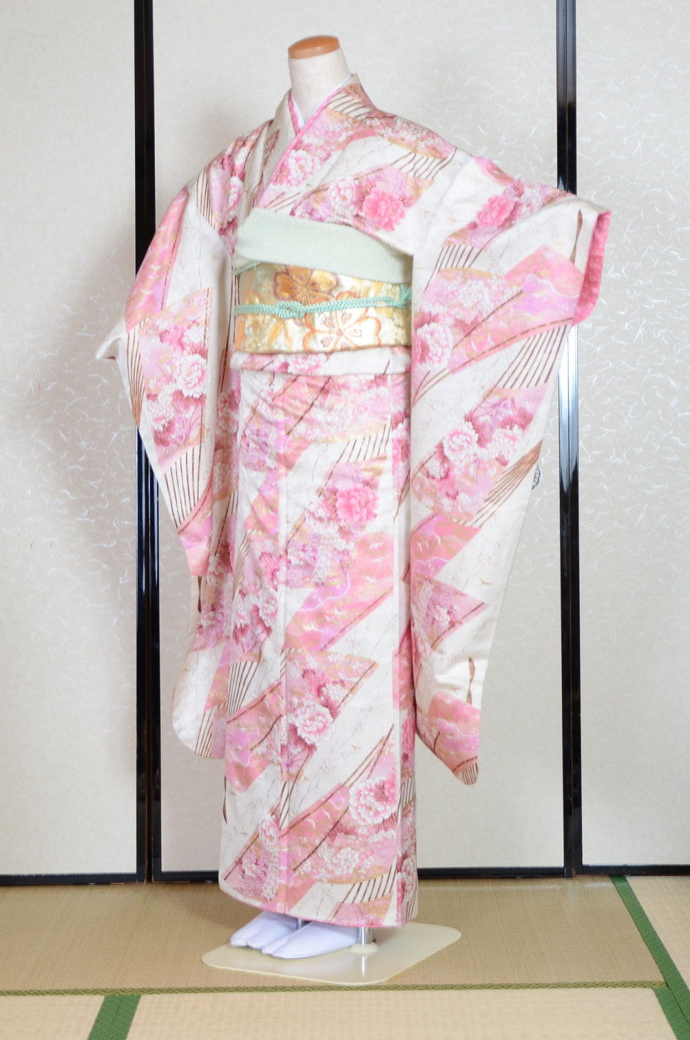 Long-sleeved kimono 6 items set / Furisode / FK#1-567
