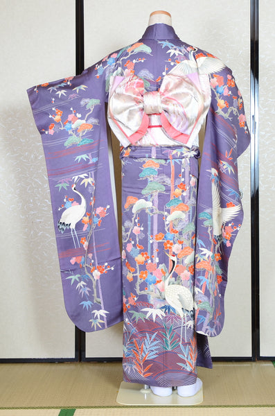 Long-sleeved kimono 6 items set / Furisode / FK#1-366