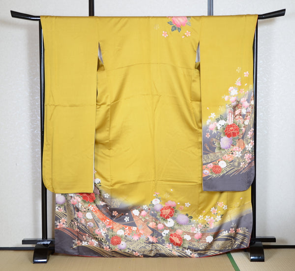 Long-sleeved kimono 6 items set / Furisode / FK#1-576