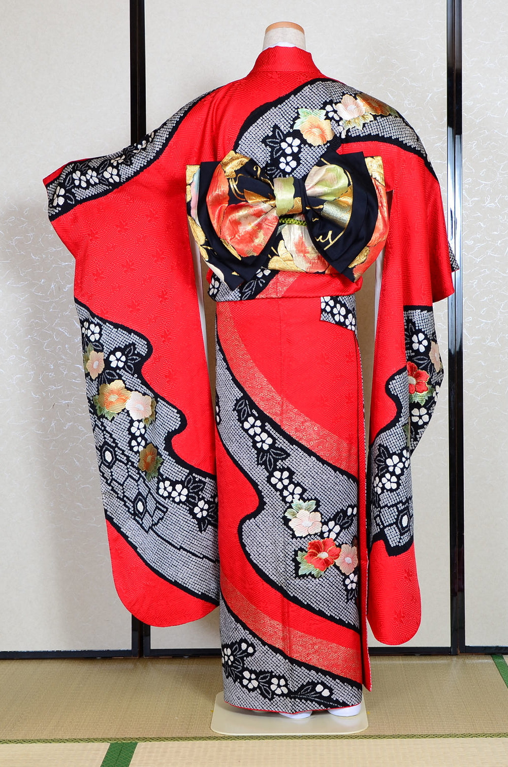 Long-sleeved kimono 6 items set / Furisode / FK#1079