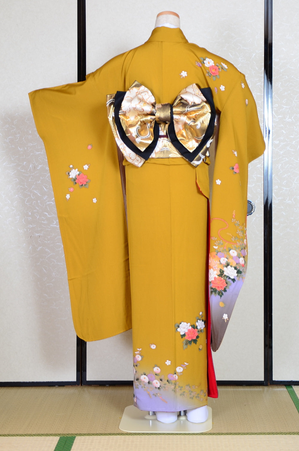 Long-sleeved kimono 6 items set / Furisode / FK#1-381