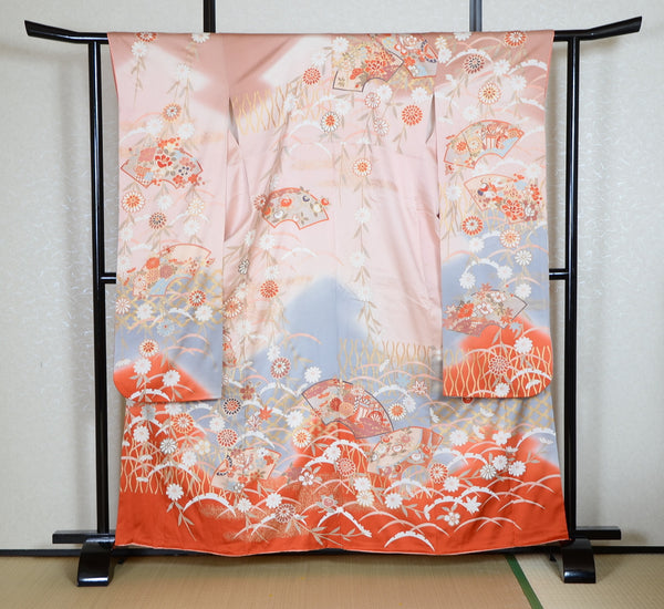 Long-sleeved kimono 6 items set / Furisode / FK#1-539