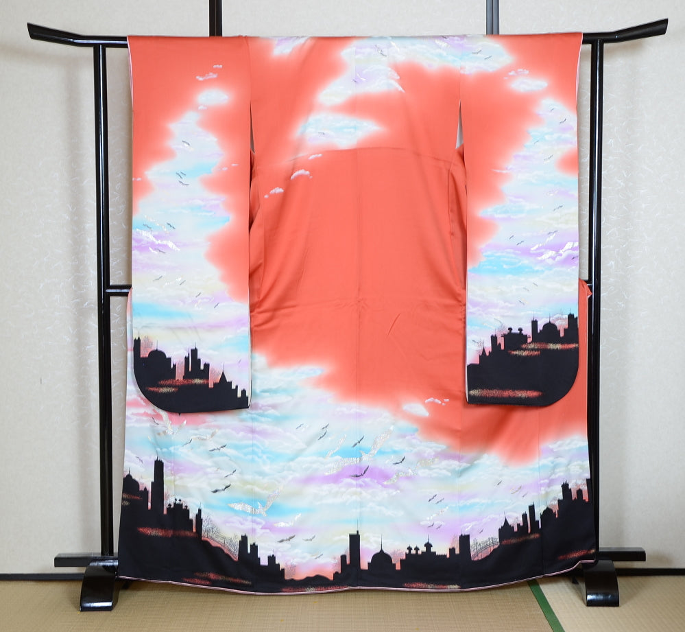 Long-sleeved kimono 6 items set / Furisode / FK#1-570