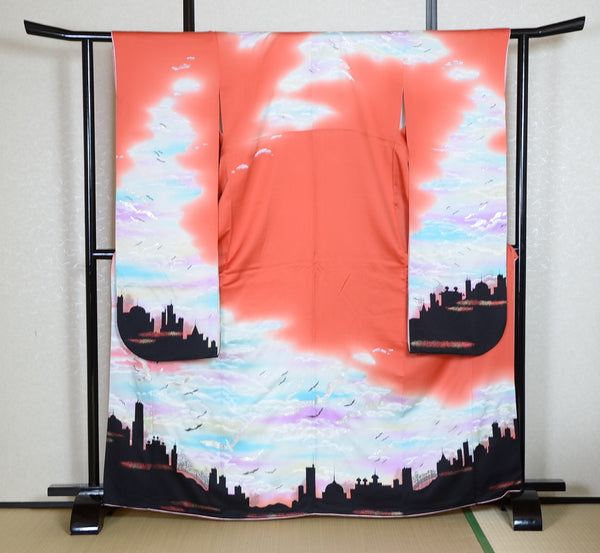 Long-sleeved kimono 6 items set / Furisode / FK#1-570