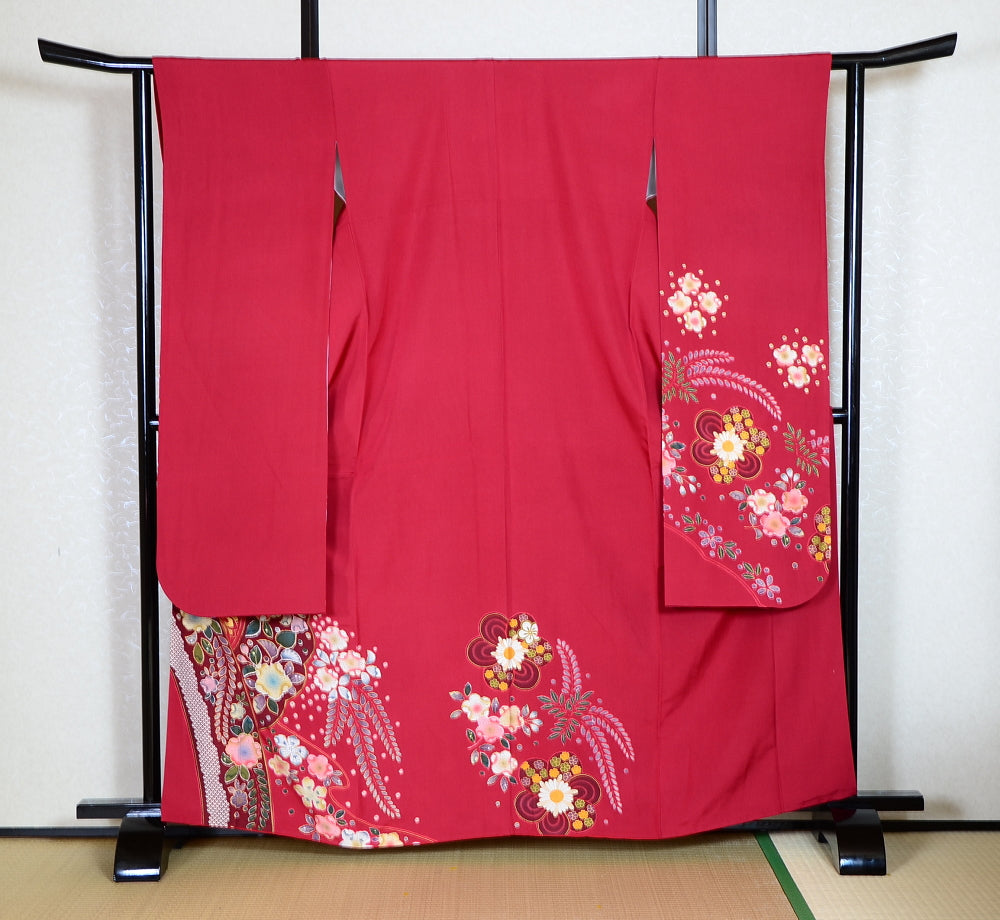 Long-sleeved kimono 6 items set / Furisode / FK#1-673