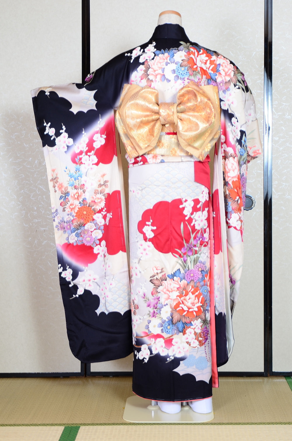 Long-sleeved kimono 6 items set / Furisode / FK#1-380