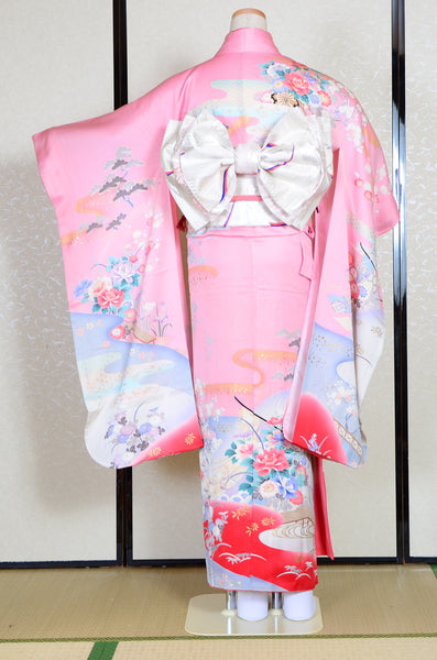 Long-sleeved kimono 6 items set / Furisode / FK#1-324