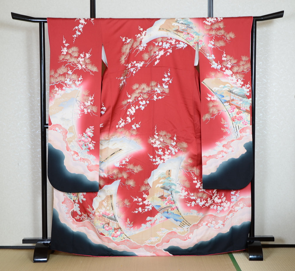 Long-sleeved kimono 6 items set / Furisode / FK#1-718