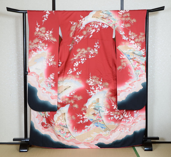 Long-sleeved kimono 6 items set / Furisode / FK#1-718