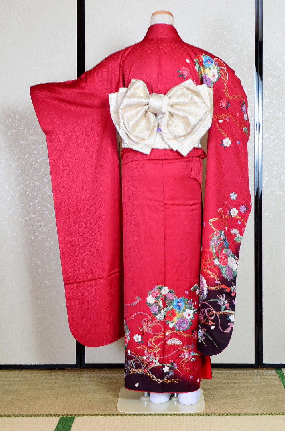 Long-sleeved kimono 6 items set / Furisode / FK#1-373