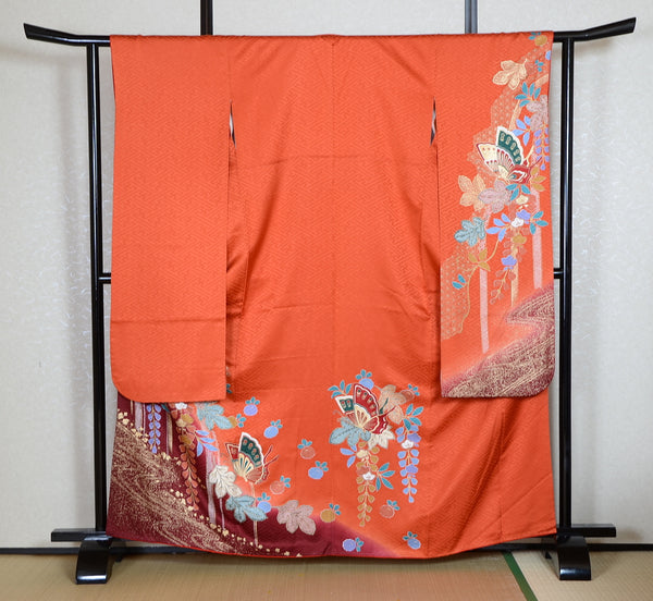 Long-sleeved kimono 6 items set / Furisode / FK#1-746