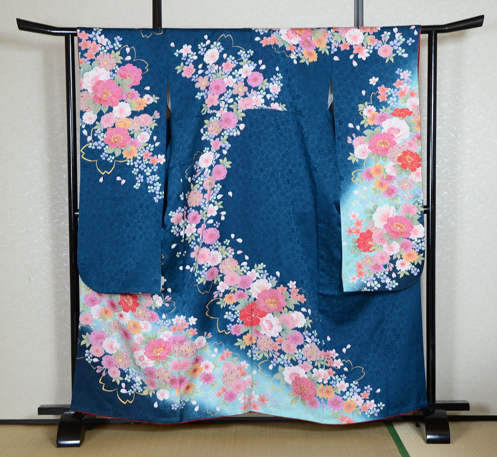 Long-sleeved kimono 6 items set / Furisode / FK#1-765