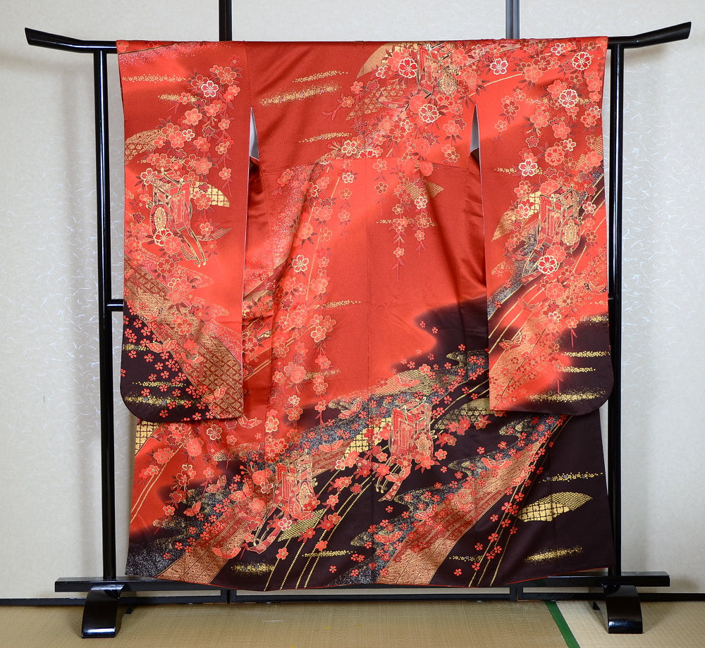 Long-sleeved kimono 6 items set / Furisode / FK#1-429