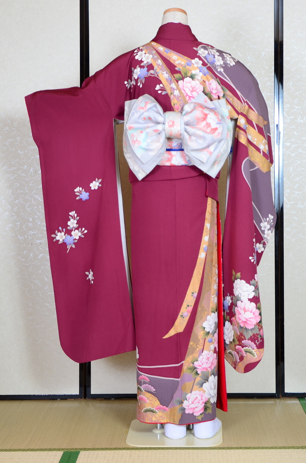 Long-sleeved kimono 6 items set / Furisode / FK#1-362