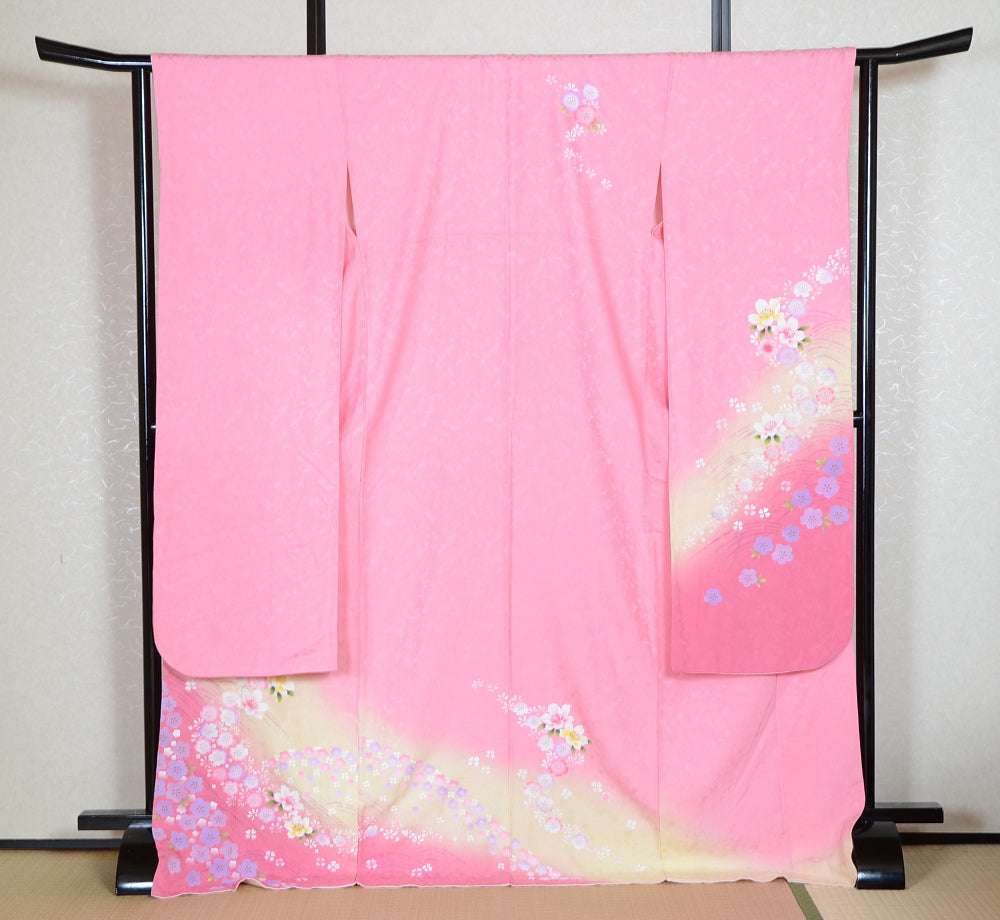 Long-sleeved kimono 6 items set / Furisode / FK#1-748