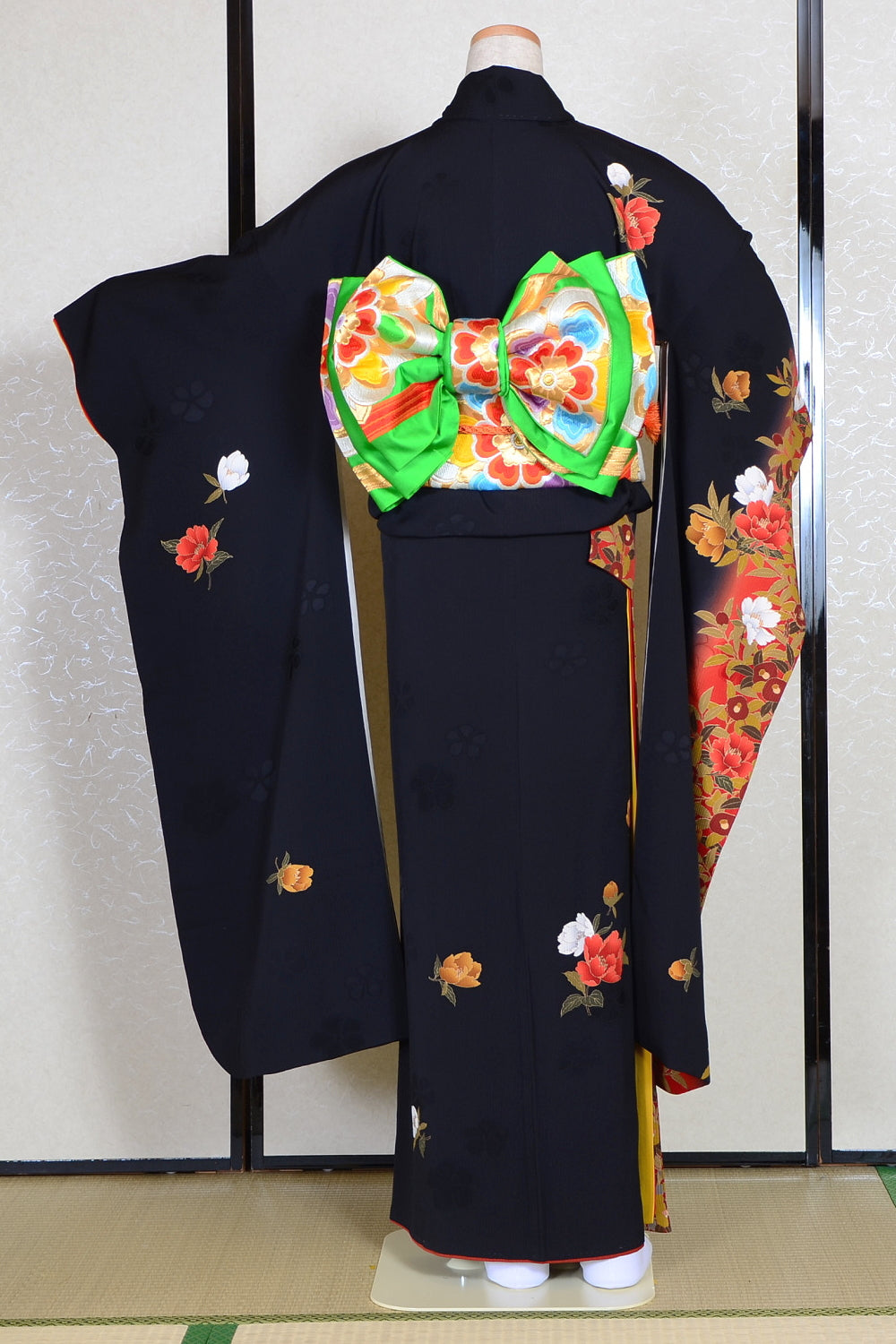 Long-sleeved kimono 6 items set / Furisode / FK#1-302