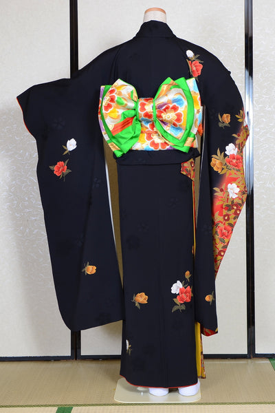 Long-sleeved kimono 6 items set / Furisode / FK#1-302