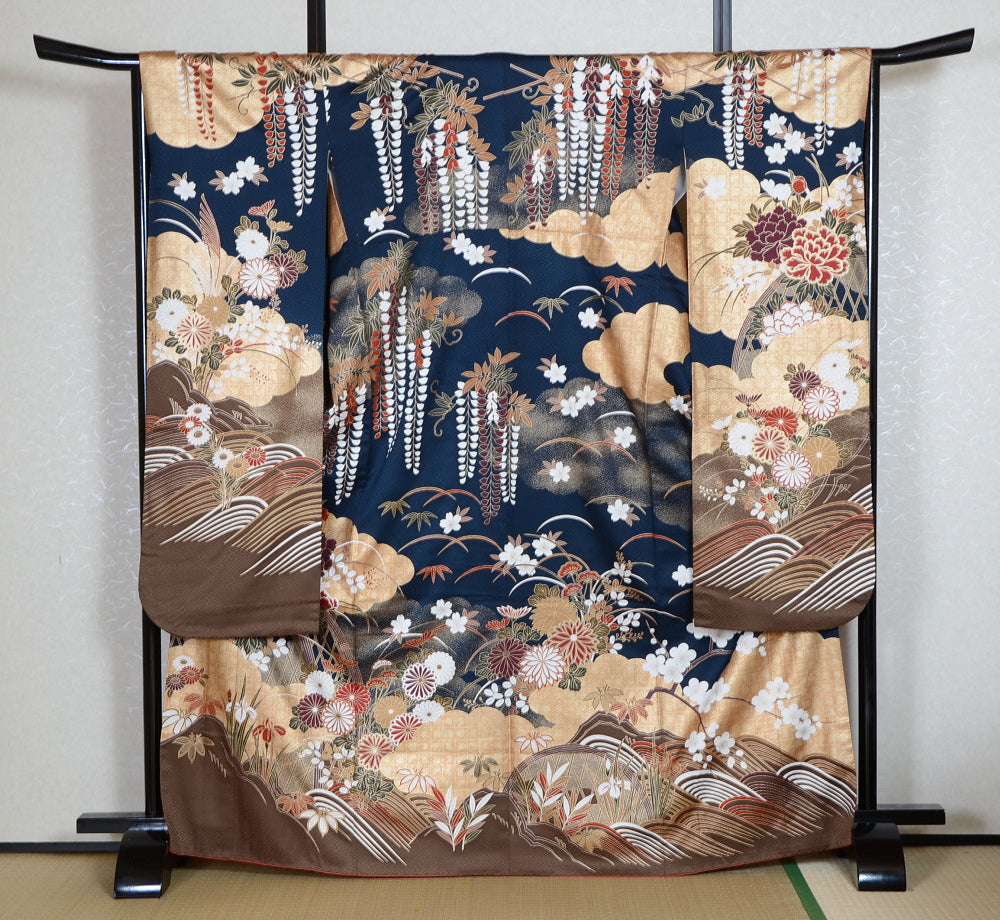 Long-sleeved kimono 6 items set / Furisode / FK#1-768