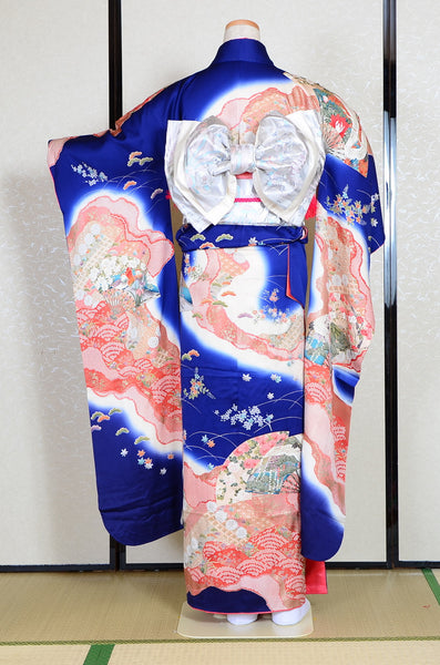 Long-sleeved kimono 6 items set / Furisode / FK#1081