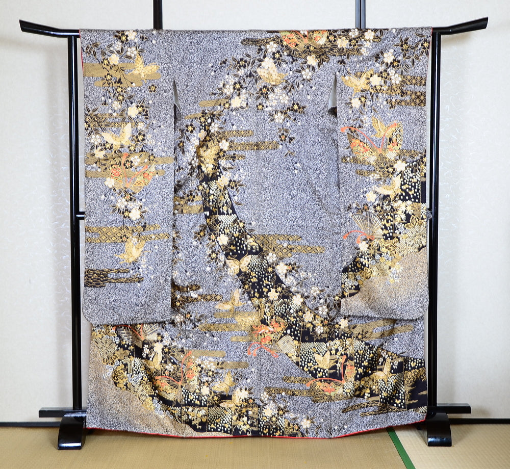 Long-sleeved kimono 6 items set / Furisode / FK#1-671