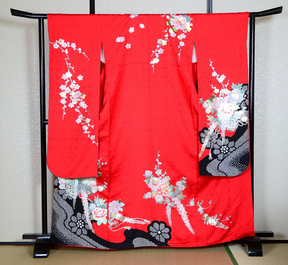 Long-sleeved kimono 6 items set / Furisode / FK#1-432
