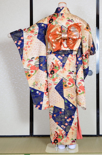 Long-sleeved kimono 6 items set / Furisode / FK#741