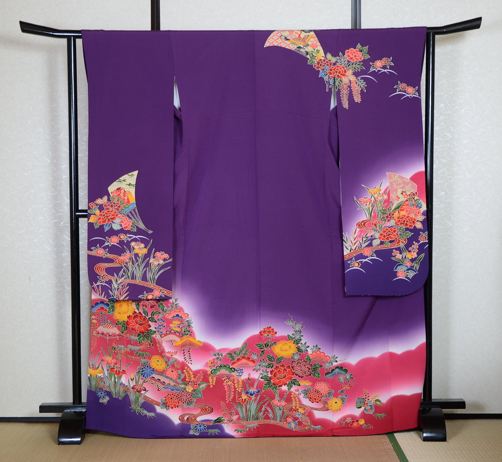 Long-sleeved kimono 6 items set / Furisode / FK#1-816