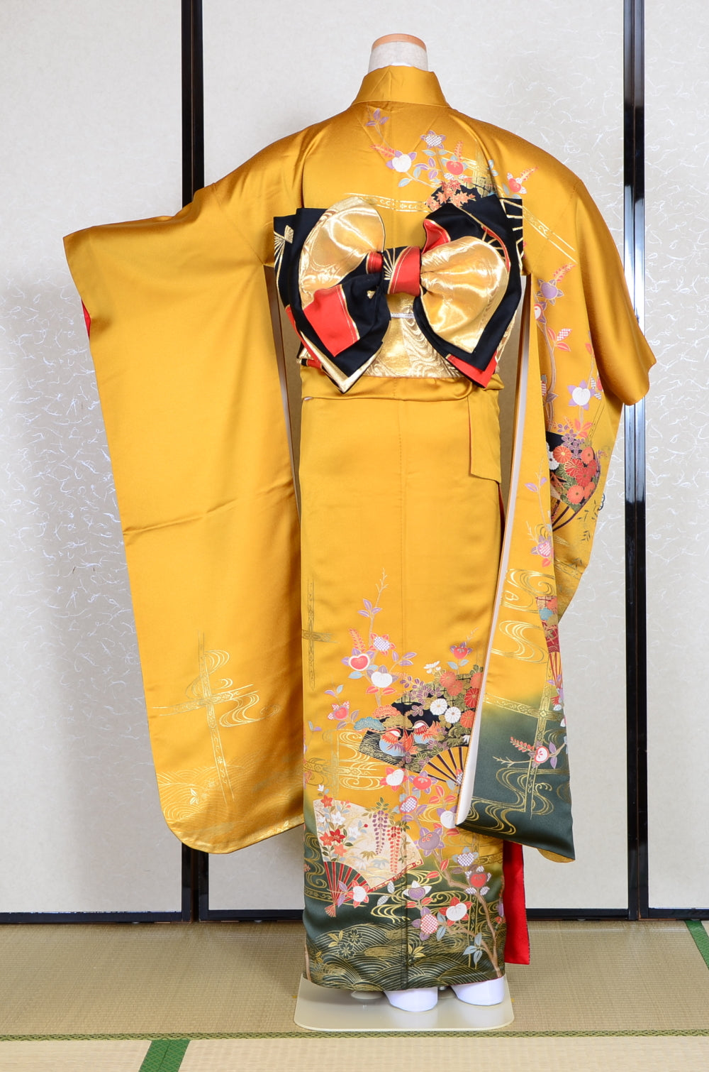Long-sleeved kimono 6 items set / Furisode / FK#1055