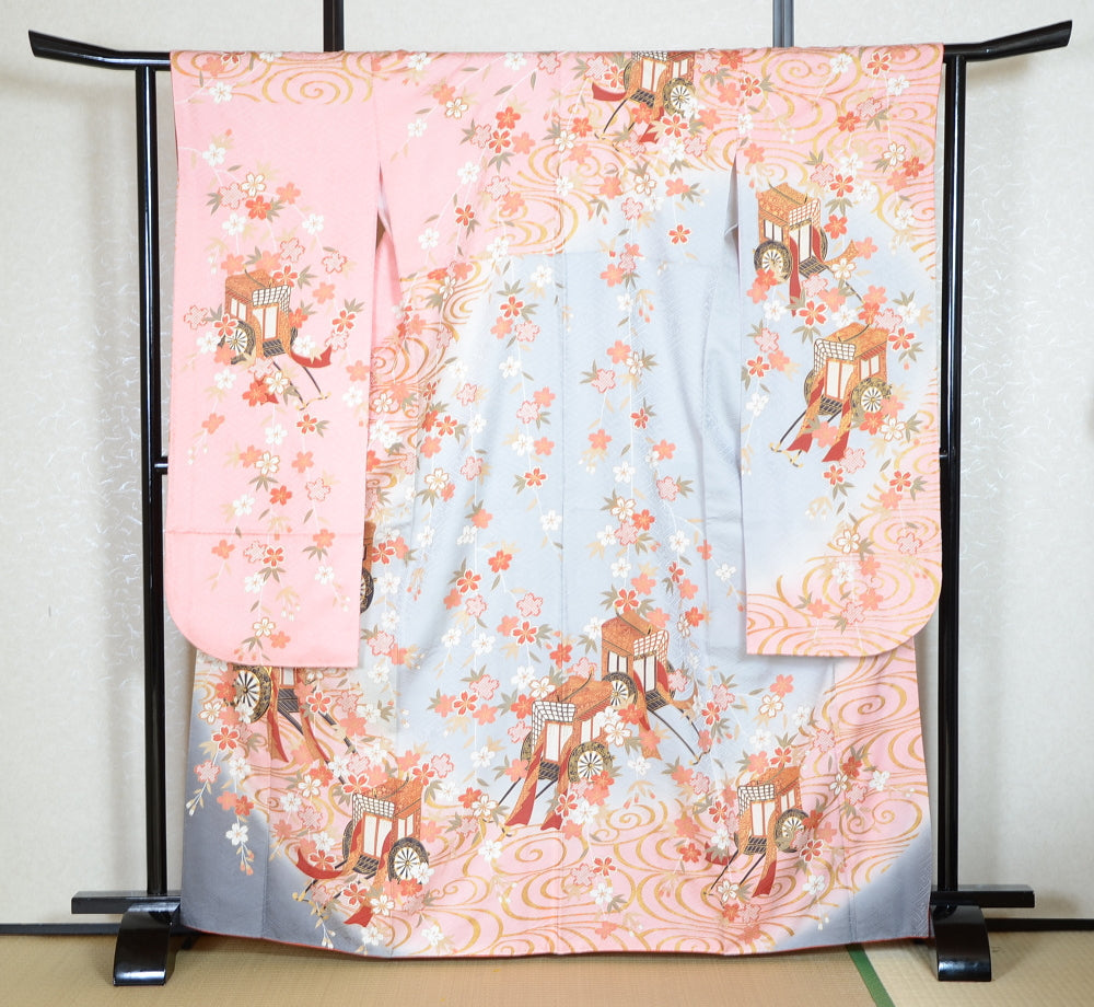 Long-sleeved kimono 6 items set / Furisode / FK#1-715