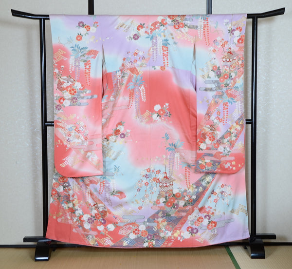 Long-sleeved kimono 6 items set / Furisode / FK#1-782