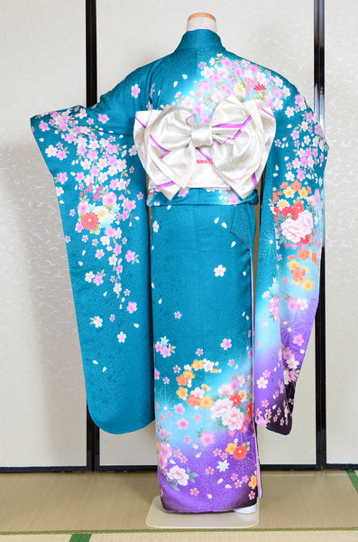 Long-sleeved kimono 6 items set / Furisode / FK#1038
