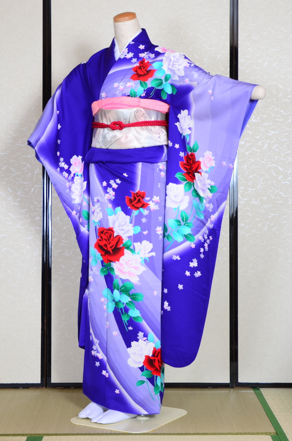 Long-sleeved kimono 6 items set / Furisode / FK#819