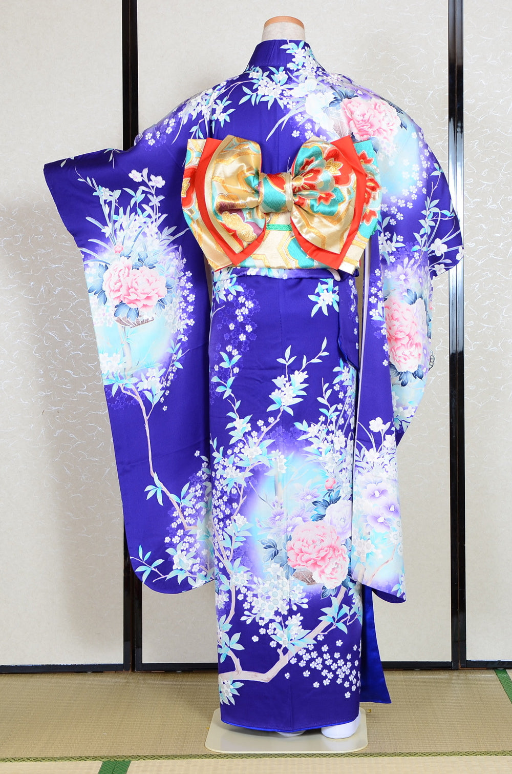 Long-sleeved kimono 6 items set / Furisode / FK#1040