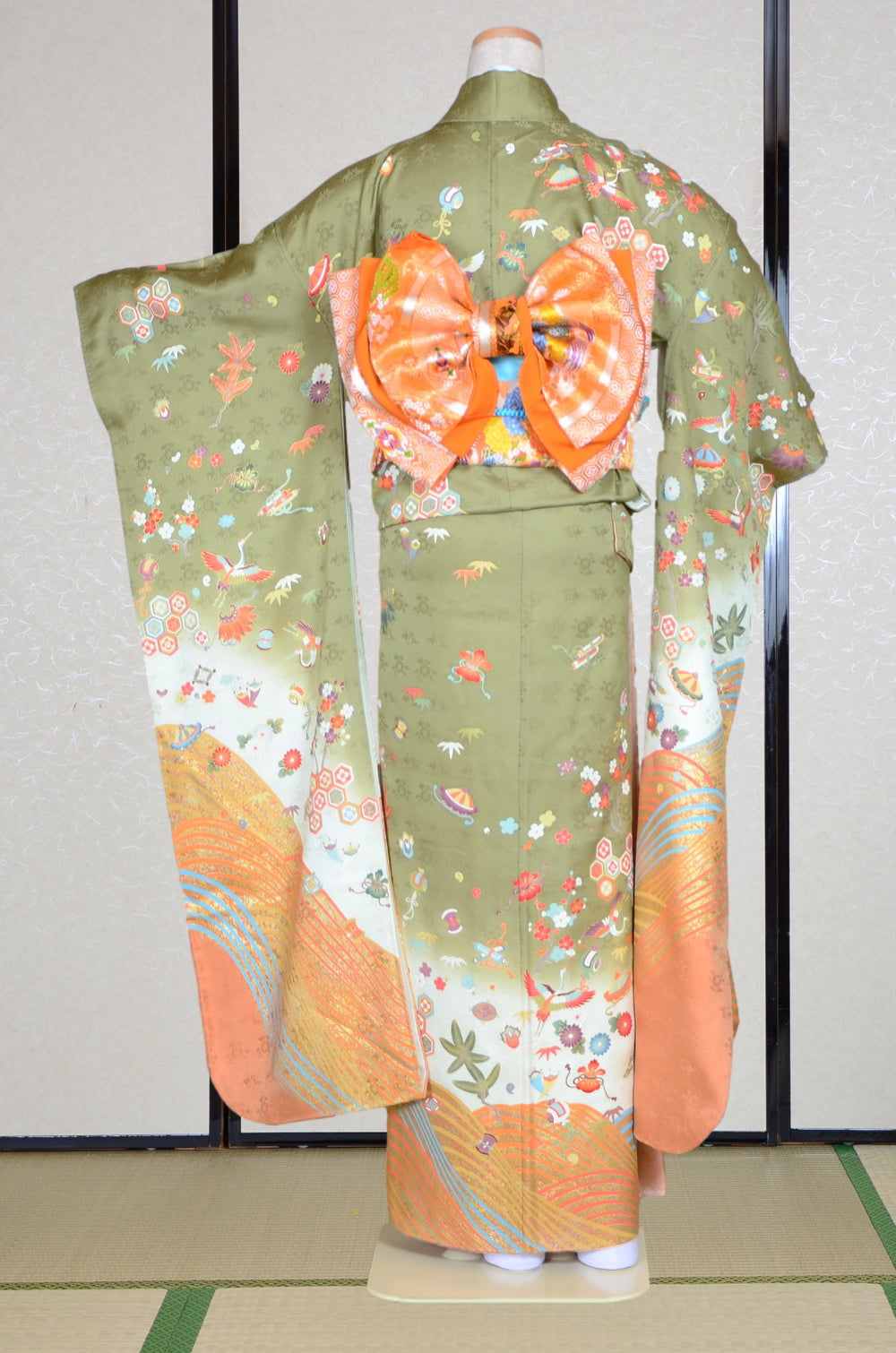Long-sleeved kimono 6 items set / Furisode / FK#1-352
