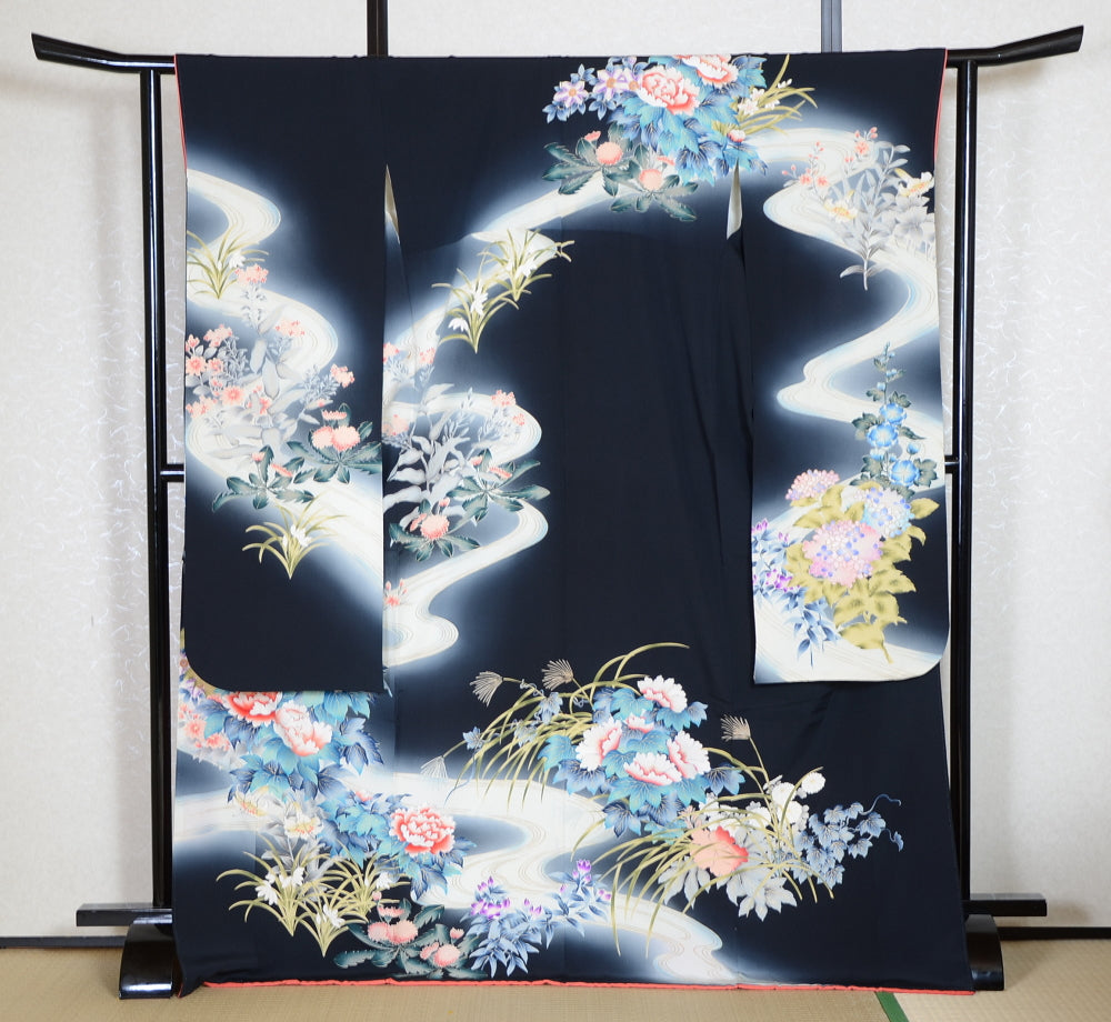 Long-sleeved kimono 6 items set / Furisode / FK#1-685