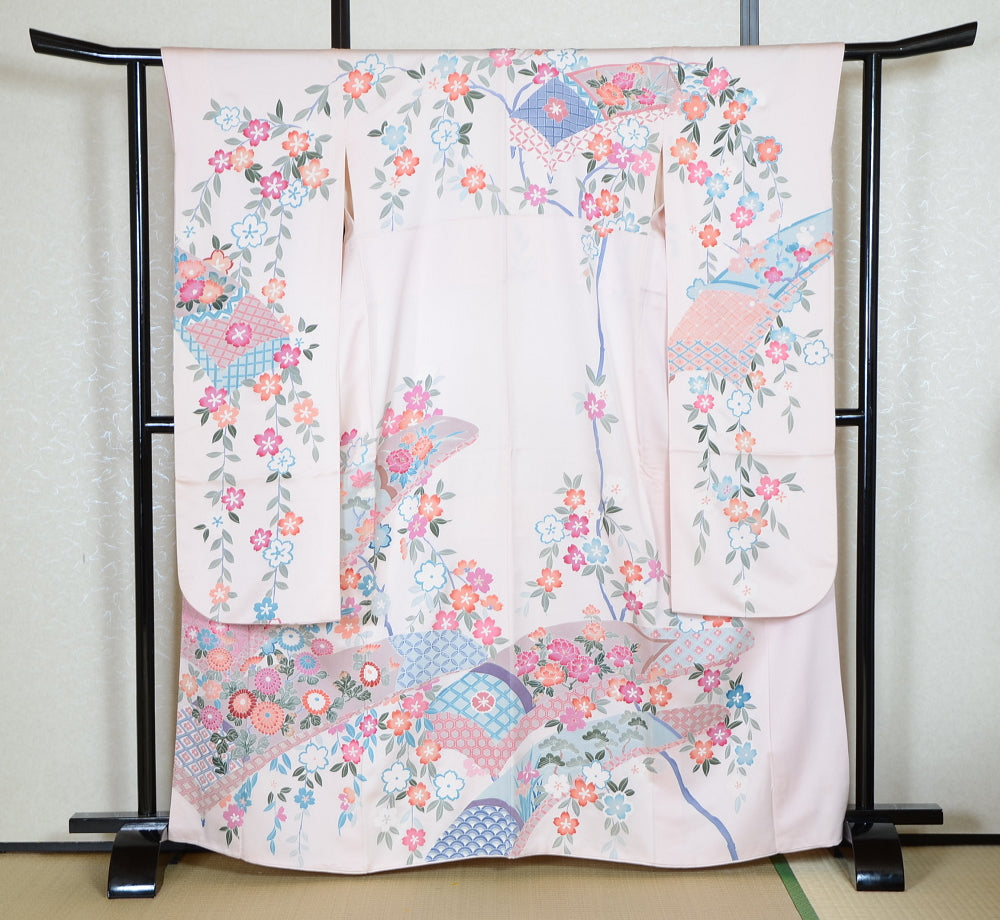 Long-sleeved kimono 6 items set / Furisode / FK#1-689