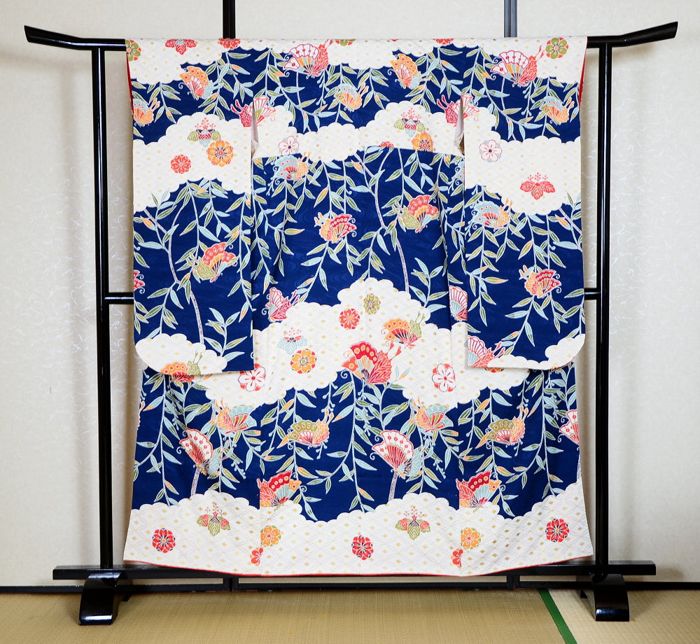 Long-sleeved kimono 6 items set / Furisode / FK#1-445