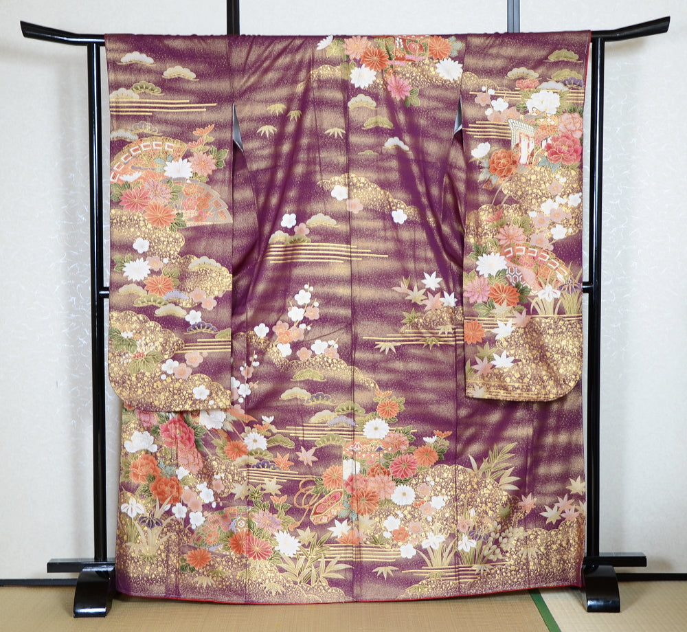 Long-sleeved kimono 6 items set / Furisode / FK#1-683