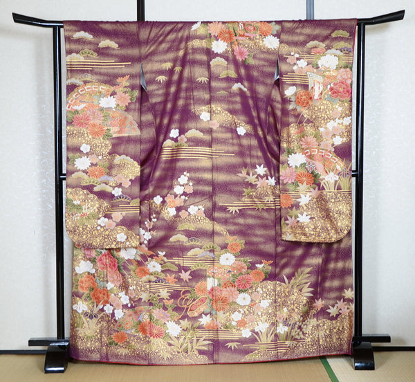 Long-sleeved kimono 6 items set / Furisode / FK#1-683