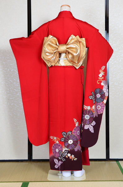 Long-sleeved kimono 6 items set / Furisode / FK#1128