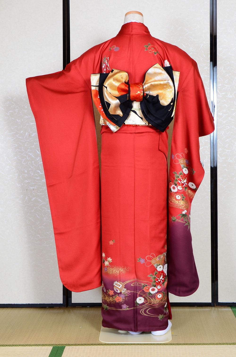 Long-sleeved kimono 6 items set / Furisode / FK#1062